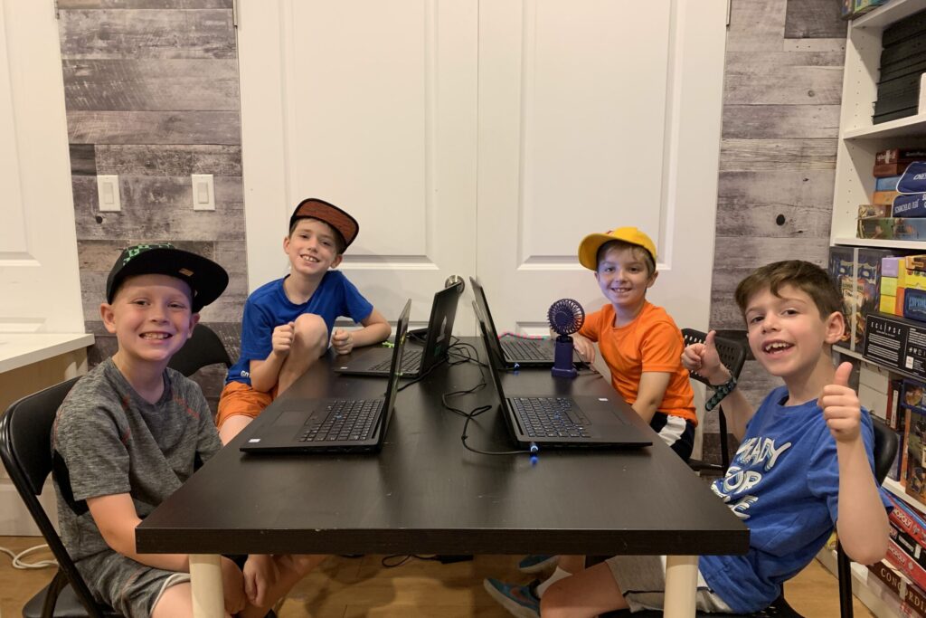 Design Video Games at Explorations Camp - Campers working on their Video Games from Summer Camp